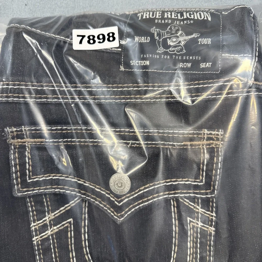 NWT TRUE RELIGION RICKY SN FLAP MENS 34x32 NWT CHLK GREY STYLE 108826